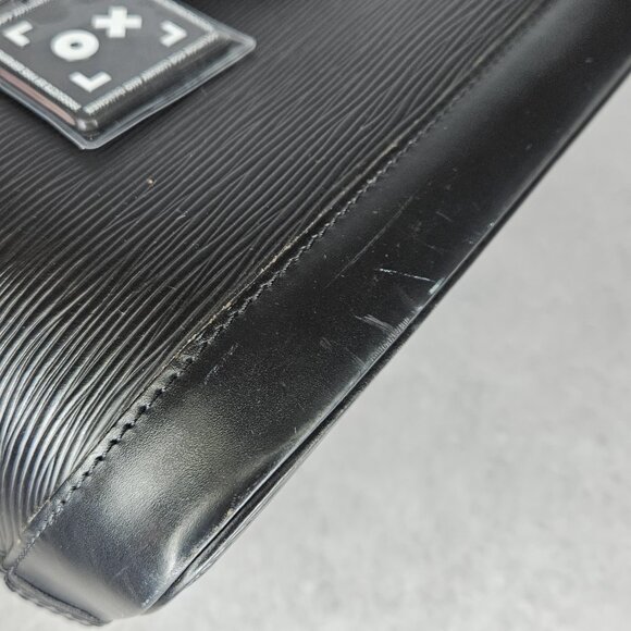 Louis Vuitton Black Epi Leather Alma PM Tote Bag Purse Handbag with COA - Picture 3 of 16